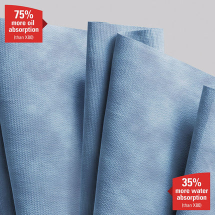X90 Cloths, Jumbo Roll, 2-Ply, 11.1 x 13.4, Denim Blue, 450/Roll