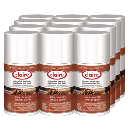 Metered Air Freshener, Cinnamon, 11 oz Aerosol Spray, 12/Carton