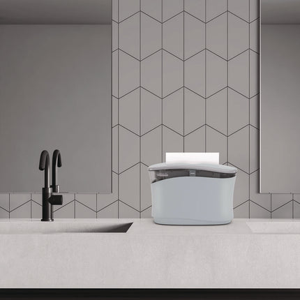 Reveal Countertop Folded Towel Dispenser, 13.3 x 5.2 x 9, Gray