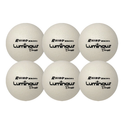 Rhino Skin Luminous Dodgeball Set, 6.3" Diameter, 6/Set