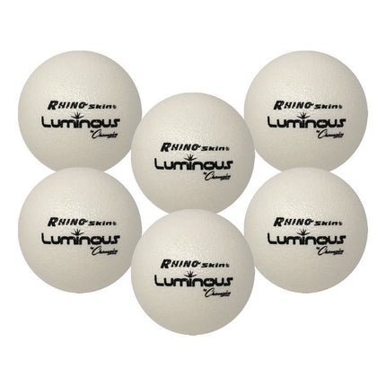 Rhino Skin Luminous Dodgeball Set, 6.3" Diameter, 6/Set