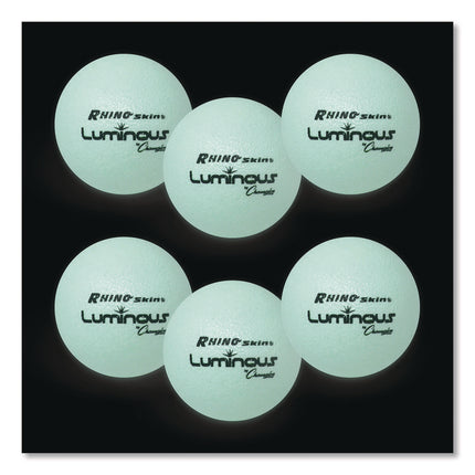 Rhino Skin Luminous Dodgeball Set, 6.3" Diameter, 6/Set