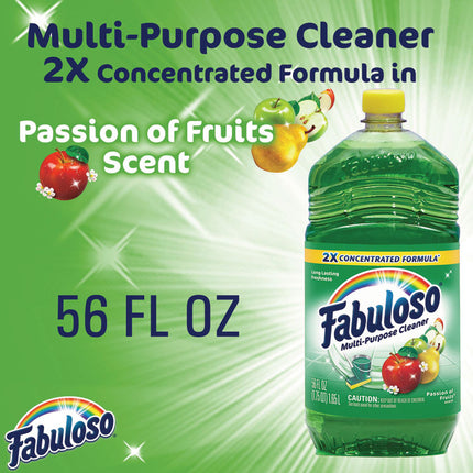 Multi-Use Cleaner, Passion Fruit Scent, 56 Oz, Bottle, 6/carton