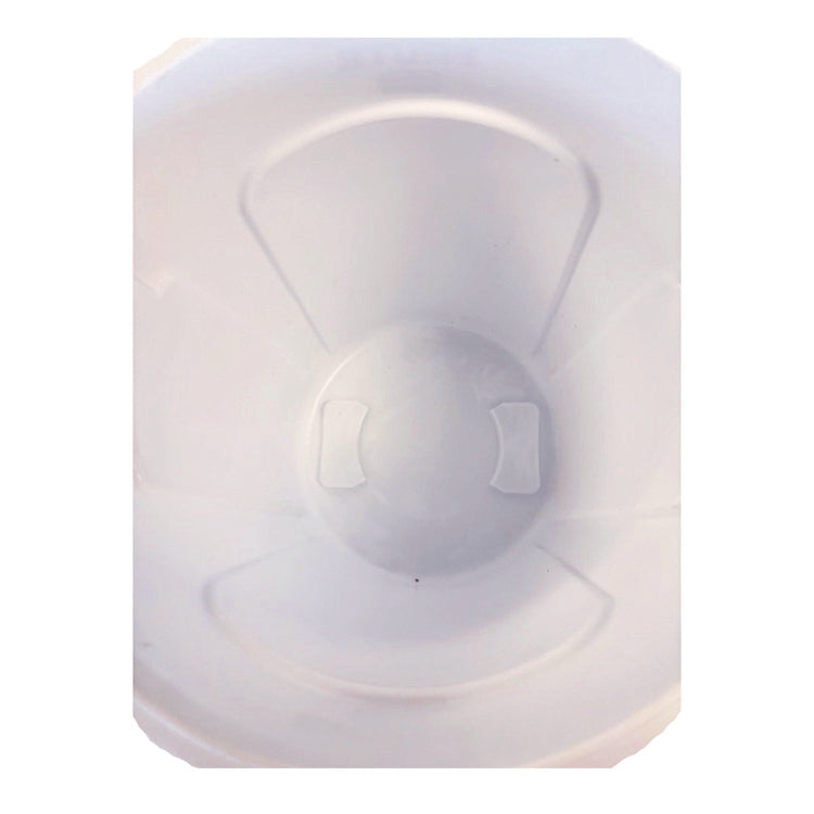 Vented Round Brute Container, 20 gal, Plastic, White