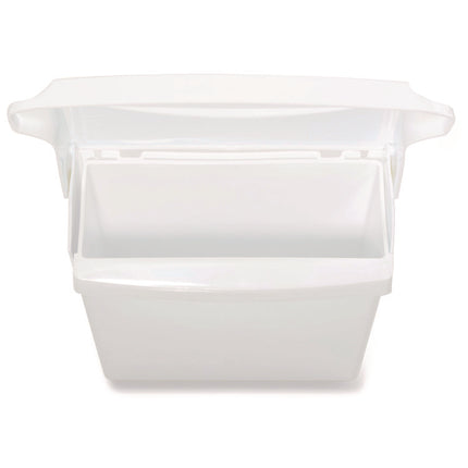 Sanitary Napkin Receptacle with Rigid Liner, Plastic, White
