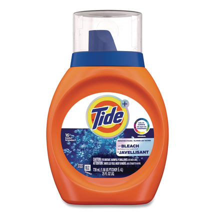 Plus Bleach Alternative Liquid Laundry Detergent, HE Compatible, 16 Loads, Original Scent, 25 oz Bottle, 6/Carton