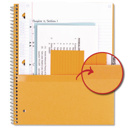 Wirebound Notebook, 5-Subject, Medium/College Rule, Assorted Cover Colors (Set 9), (200) 11 x 8.5 Sheets, 2/Pack