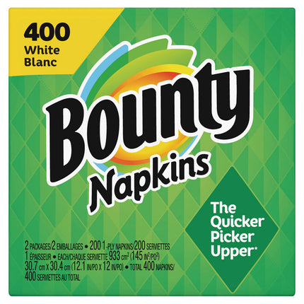 Quilted Napkins, 2-Ply, 12.1 x 12, White, 400/Pack, 4 Packs/Carton