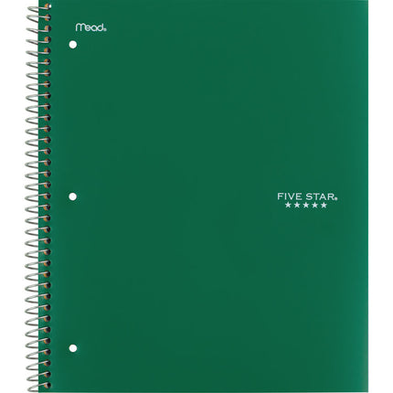 Wirebound Notebook, 5-Subject, Medium/College Rule, Assorted Cover Colors (Set 9), (200) 11 x 8.5 Sheets, 2/Pack