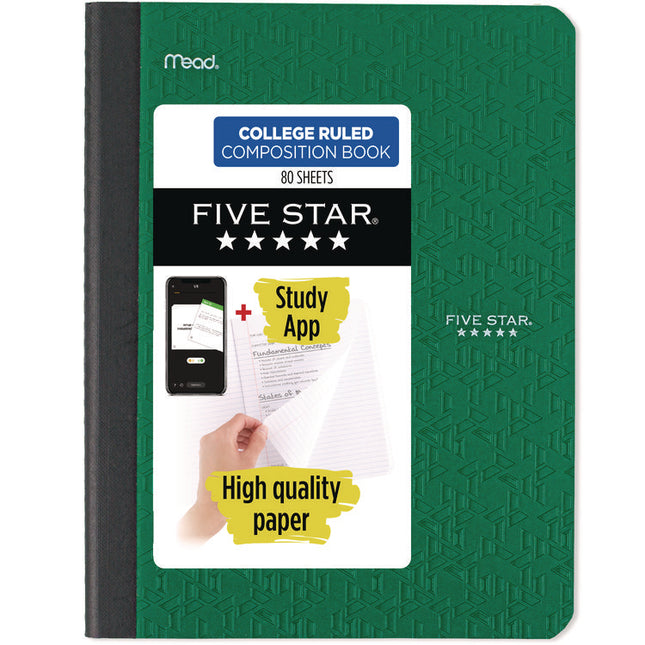 Composition Book, Medium/College Rule, Randomly Assorted Cover Color (Set 2), (80) 9.75 x 7.5 Sheets