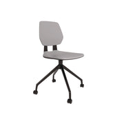 Commute Guest Chair, Supports Up to 275 lbs, 19" Seat Height, Gray Seat, Gray Back, Black Base