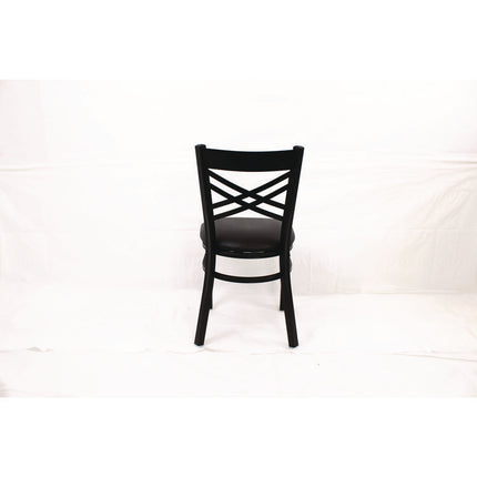 X Series Chair, Supports Up to 300 lb, 18" Seat Height, Black Seat, Black Back, Black Base