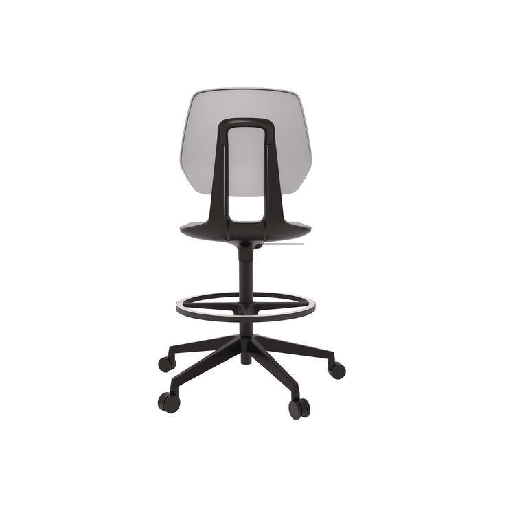 Commute Extended Height Task Chair, Supports Up to 275 lb, 18.25" to 22.25" Seat Height, Gray/Black