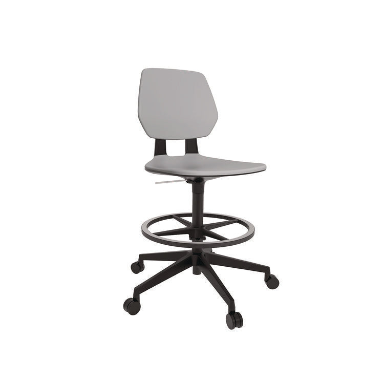Commute Extended Height Task Chair, Supports Up to 275 lb, 18.25" to 22.25" Seat Height, Gray/Black