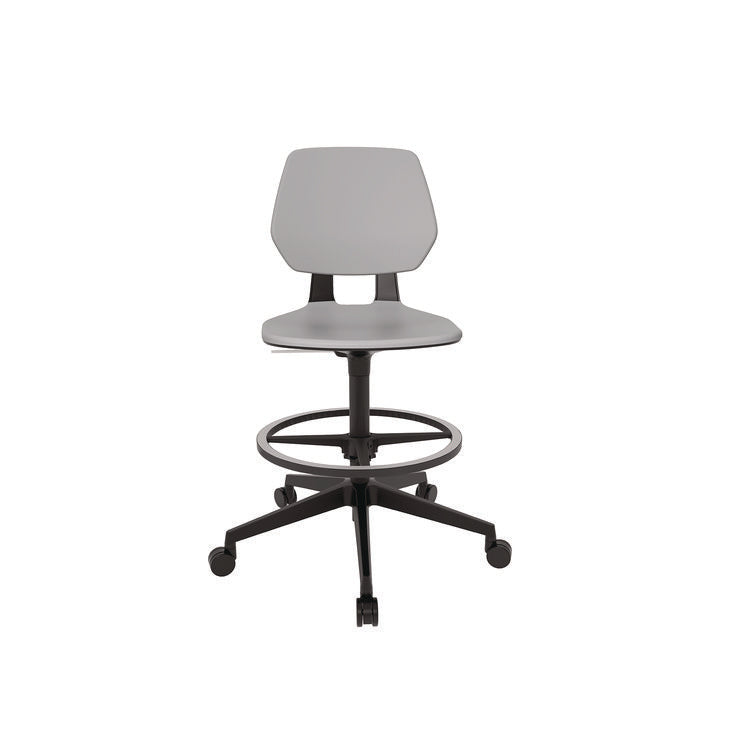 Commute Extended Height Task Chair, Supports Up to 275 lb, 18.25" to 22.25" Seat Height, Gray/Black