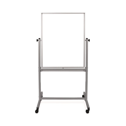 Mobile Magnetic Whiteboard, 36" x 68", White Surface, Satin Aluminum Frame