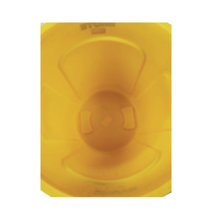 Vented Round Brute Container, 10 gal, Plastic, Yellow