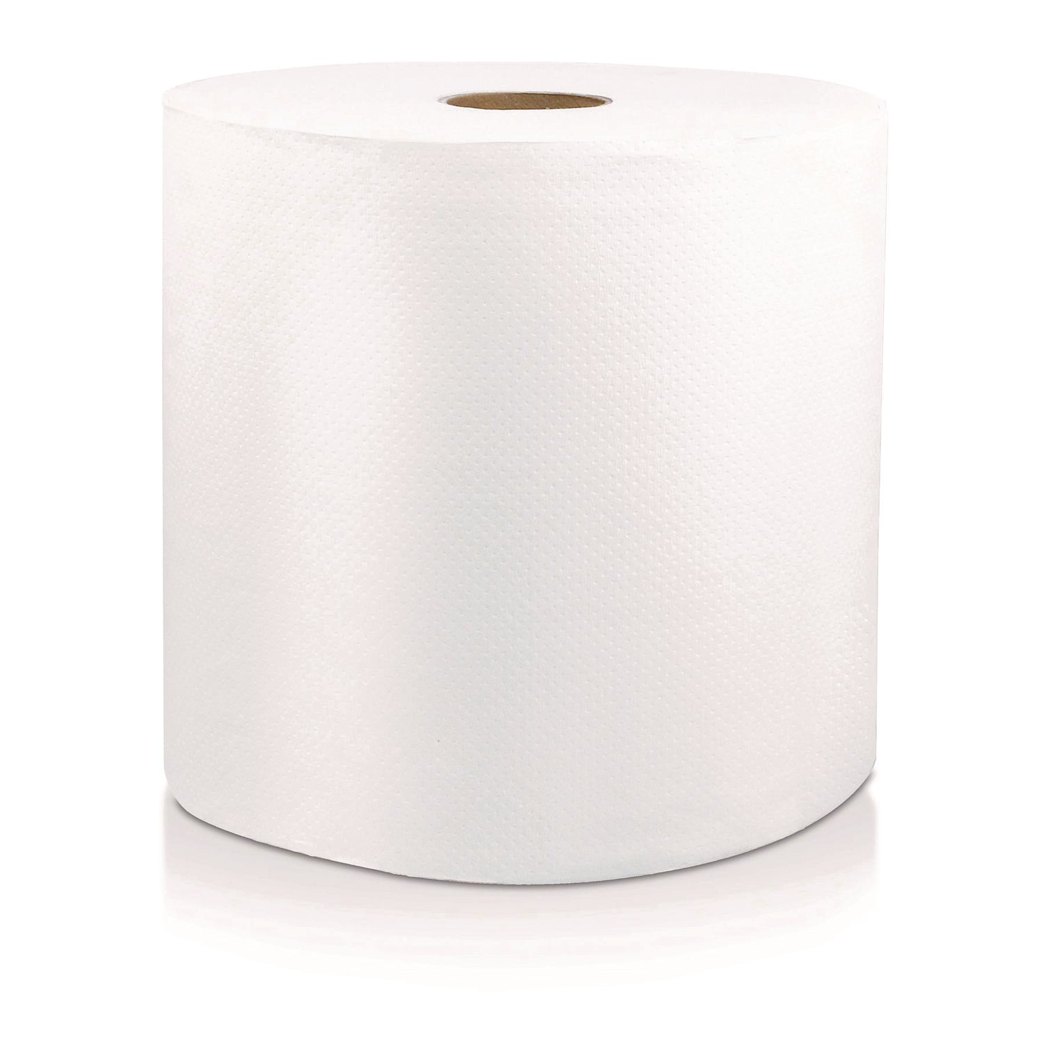 Hard Wound Roll Towel, 1-Ply, 8" x 800 ft, White, 6/Carton
