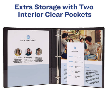 Showcase Economy View Binders with Slant Rings, 3 Rings, 0.5" Capacity, 11 x 8.5, White