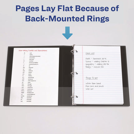 Showcase Economy View Binders with Slant Rings, 3 Rings, 0.5" Capacity, 11 x 8.5, White