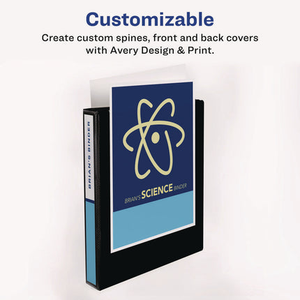 Showcase Economy View Binders with Slant Rings, 3 Rings, 1" Capacity, 11 x 8.5, White