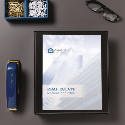 Showcase Economy View Binders with Slant Rings, 3 Rings, 1.5" Capacity, 11 x 8.5, Black