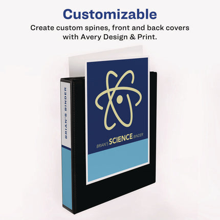 Showcase Economy View Binders with Slant Rings, 3 Rings, 1.5" Capacity, 11 x 8.5, White