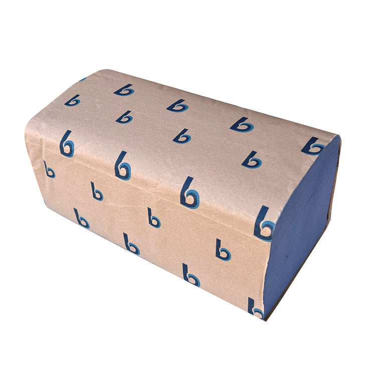 Windshield Paper Towels, 9.05 x 10, Blue, 250/Pack, 9 Packs/Carton