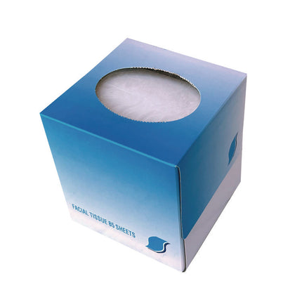 Facial Tissue Cube Box, 2-Ply, White, 85 Sheets/box, 36 Boxes/carton