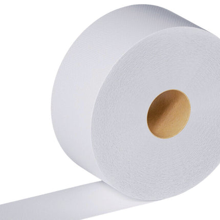 Jumbo Roll Bath Tissue, 2-Ply, White, 525 ft x 3.2", 12 Rolls/Carton