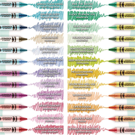 Colors of Kindness Crayons, Assorted, 24/Pack