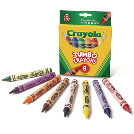 Jumbo Crayons, Assorted Colors, 8/Box