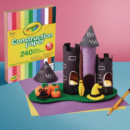 Construction Paper, 9 x 12, Assorted Colors, 240 Sheets/Pack