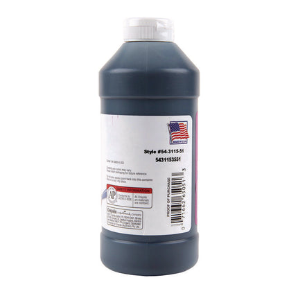 Artista II Washable Tempera Paint, Black, 16 oz Bottle