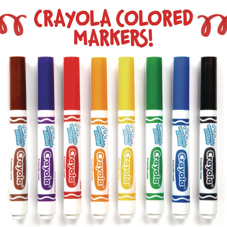 Broad Line Washable Markers, Broad Bullet Tip, Red, 12/box
