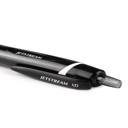 Jetstream Elements Hybrid Gel Pen, Retractable, Medium 1 mm, Black Ink, Translucent Black/Black Barrel, Dozen