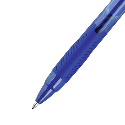 Jetstream Elements Hybrid Gel Pen, Retractable, Medium 1 mm, Blue Ink, Translucent Blue/Blue Barrel, Dozen