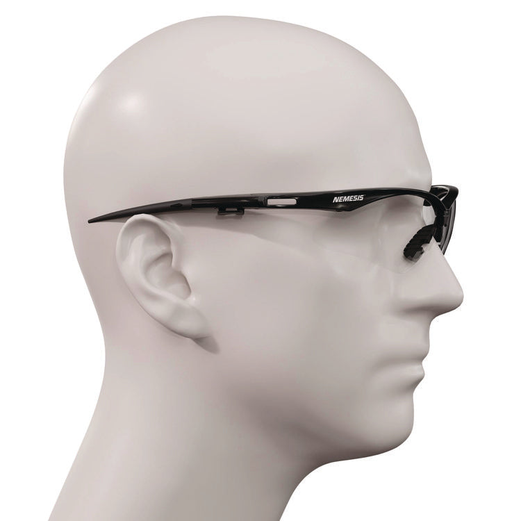 V30 Nemesis VL Safety Glasses, Black Frame, Clear Lens, 12/Carton