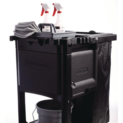 Cleaning Cart Locking Door Kit, Black