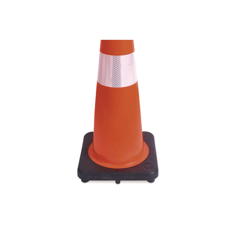 Tatco Traffic Cone, 14.5 x 1 x 36, Orange/Silver
