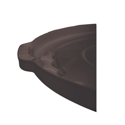 BRUTE Self-Draining Flat Top Lids for 32 gal Round BRUTE Containers, 22.25" dia x 1.63"h, Black