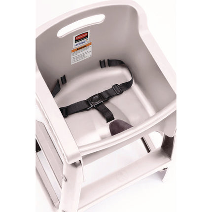 Sturdy Chair Mobile Youth Seat with Casters, Fully Assembled, Four 2" Dual-Wheel Casters, Platinum