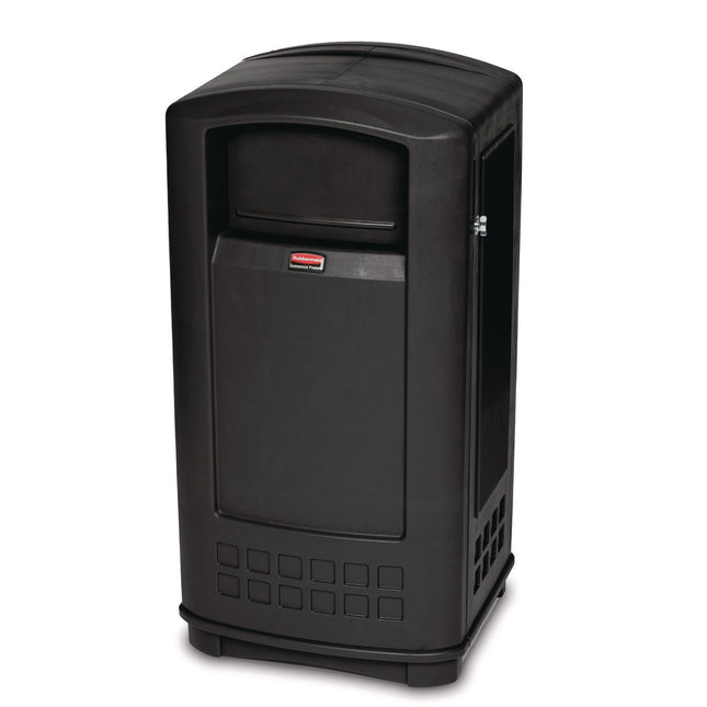 Plaza Jr. Container, 35 gal, Plastic, Black