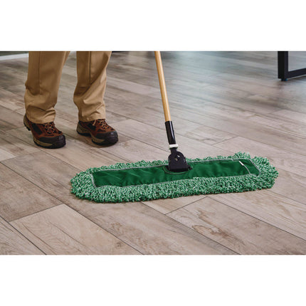 Microfiber Loop Dust Mop, 24" x 5", Green, 12/Carton