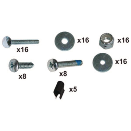 Hardware Kit for Rubbermaid Full Size Housekeeping Carts, Metal, Gray