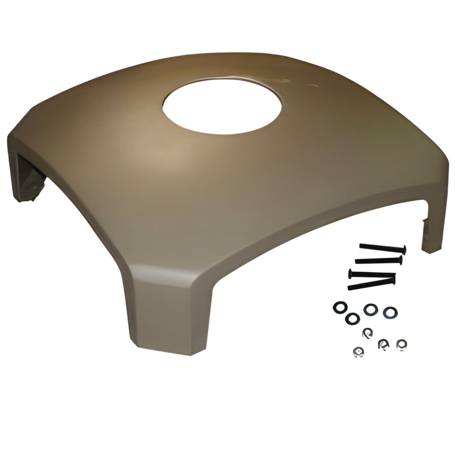 Dome Top with Hole for Landmark Series Waste Receptacle, 26" Diameter, Driftwood