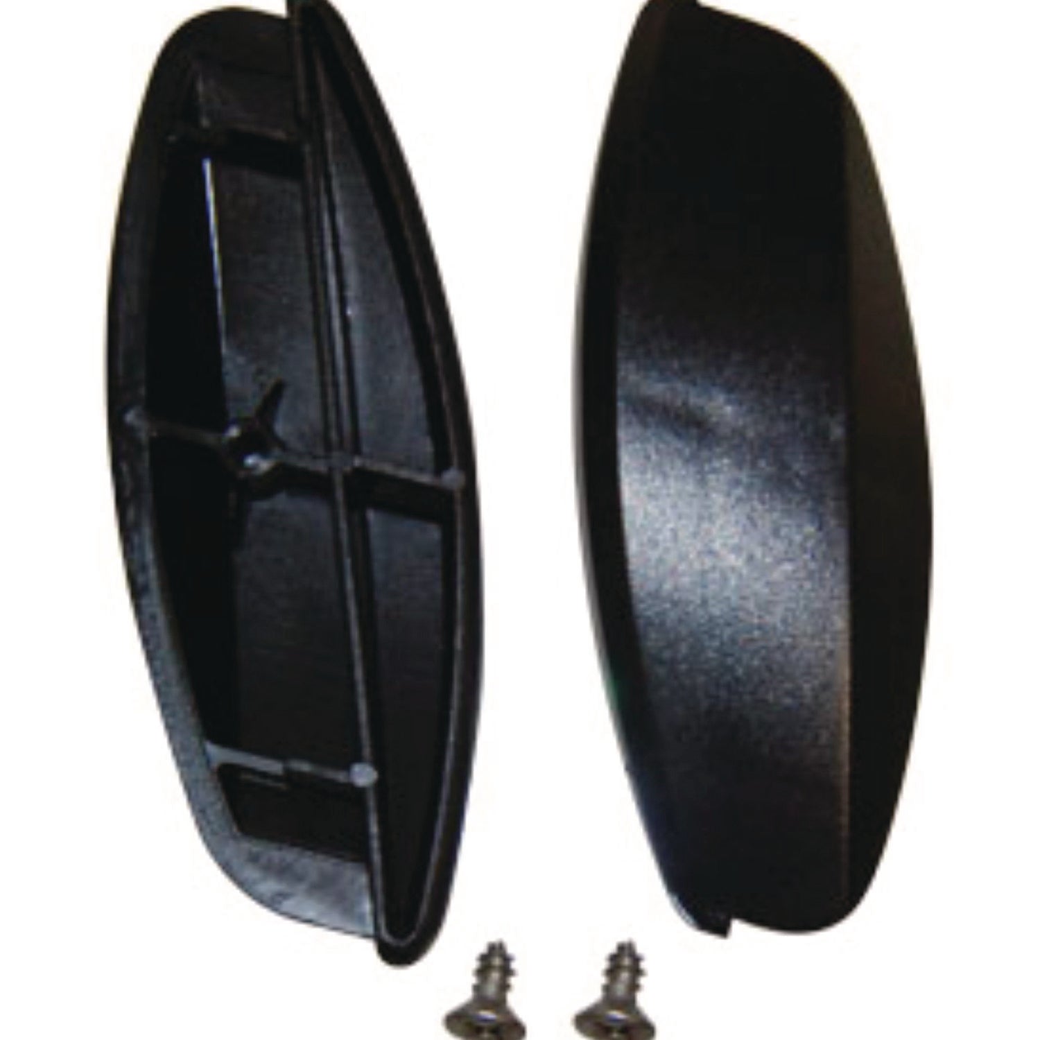 End Caps with Hardware, 18" x 1.5", Black