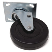 5-Inch Swivel Plate Caster, Black