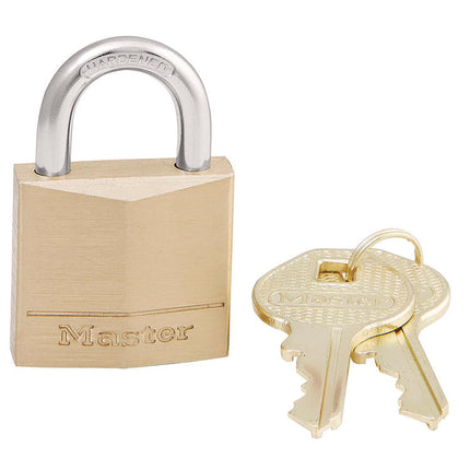 Three-Pin Brass Tumbler Locks, 0.75" Wide, 2 Locks and 2 Keys, 2/Pack