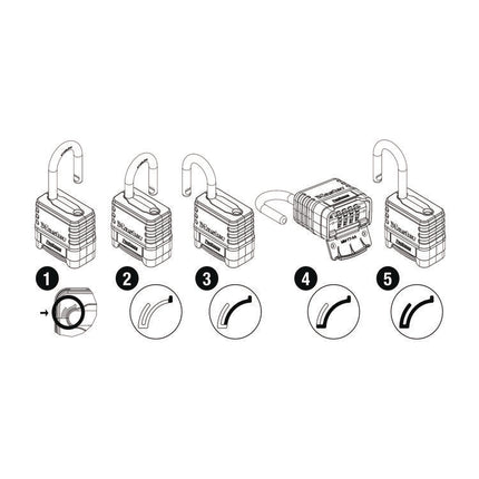 ProSeries Stainless Steel Easy-to-Set Combination Lock, Stainless Steel, 2.18" Wide